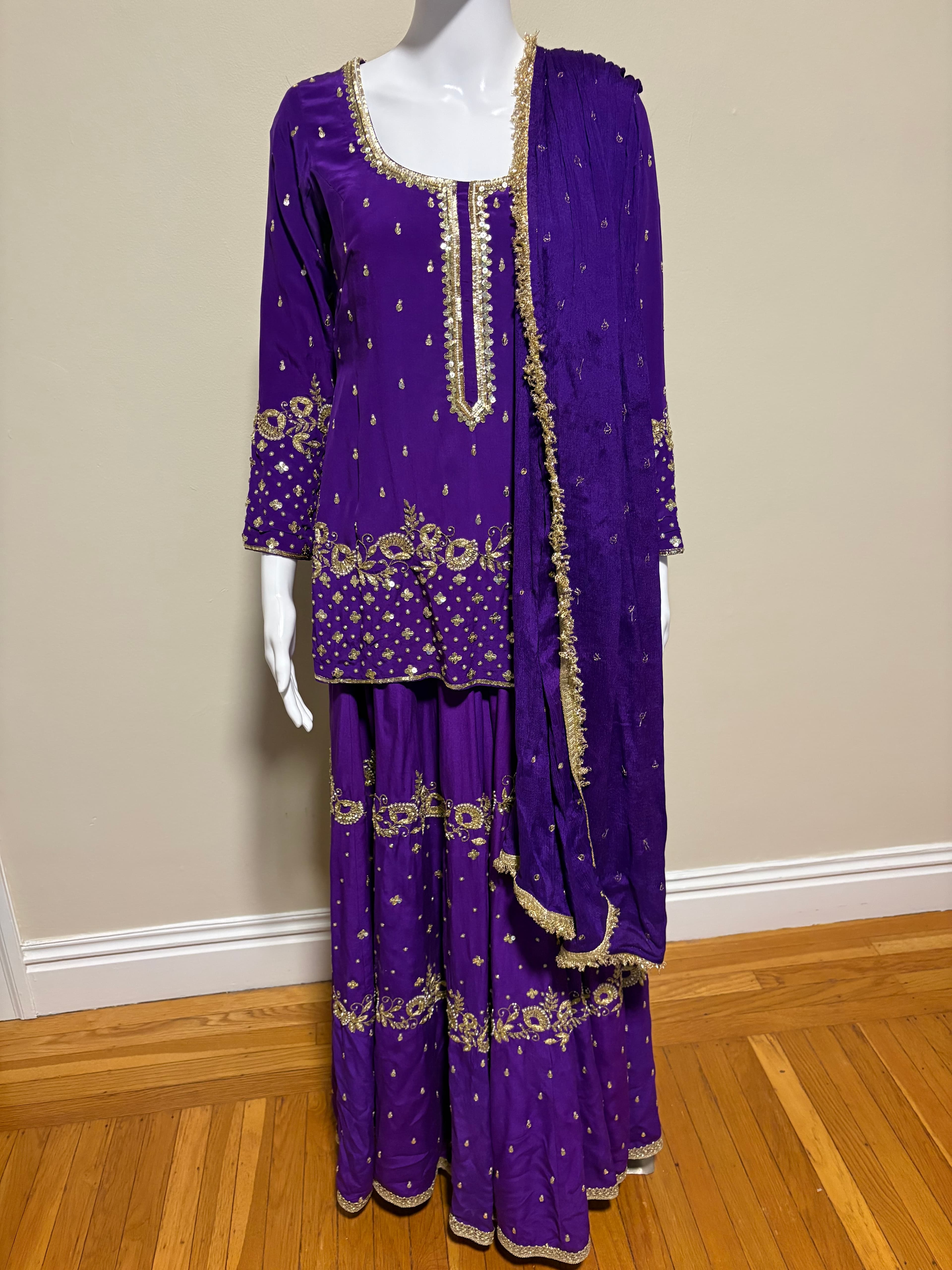 Purple Sharara Suit