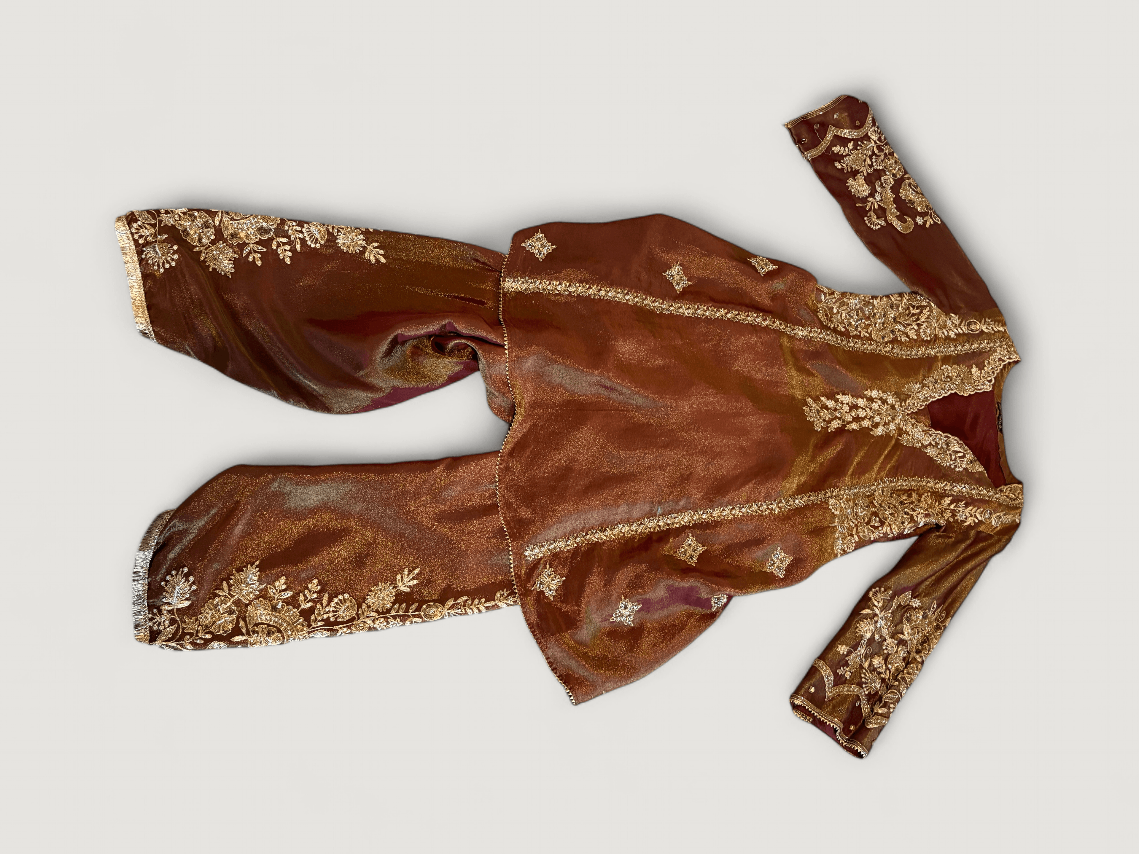 Brown / Iridescent Punjabi Suit